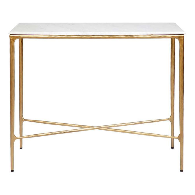 Heston Marble Console Table - Small Brass - - Eleganté