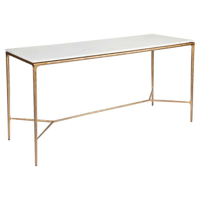 Heston Marble Console Table - Large Brass - - Eleganté