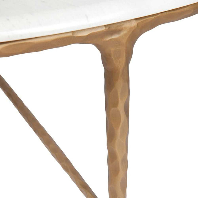 Heston Marble Round Coffee Table - Brass - - Eleganté