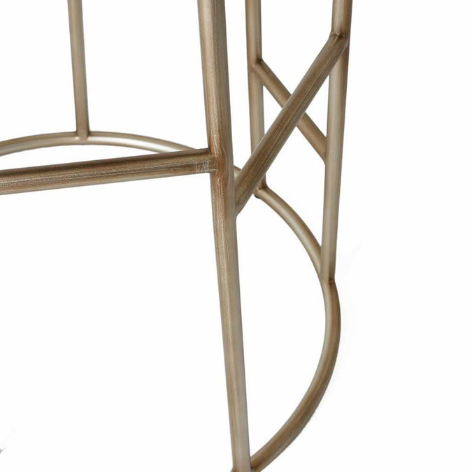 Aiden Gold Steel Bar Stool - Black Linen