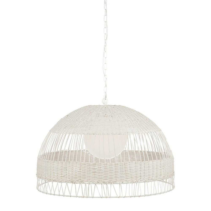 Fortaleza Rattan Pendant - Large White