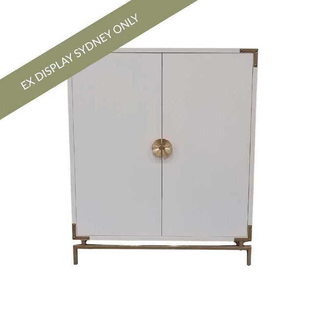 Bonnet Bar Cabinet - White - OUTLET NSW