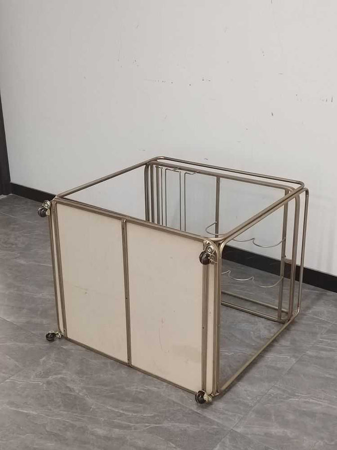 Wentworth Rectangle Bar Cart - Antique Gold - OUTLET NSW