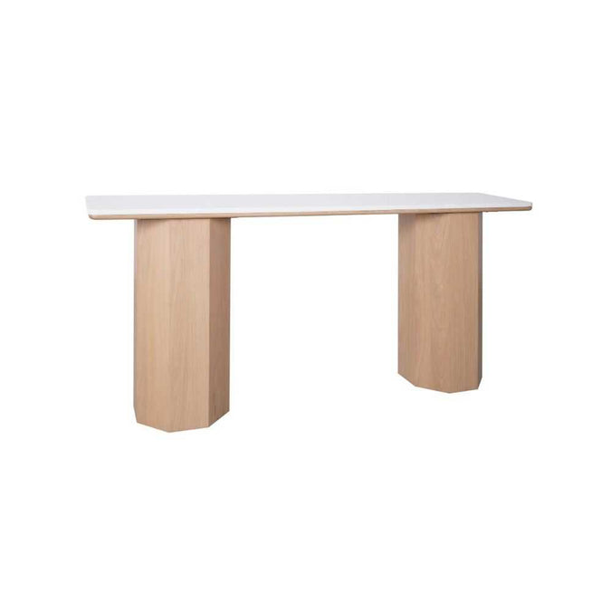 Barlow Marble Console Table - Oak - OUTLET NSW