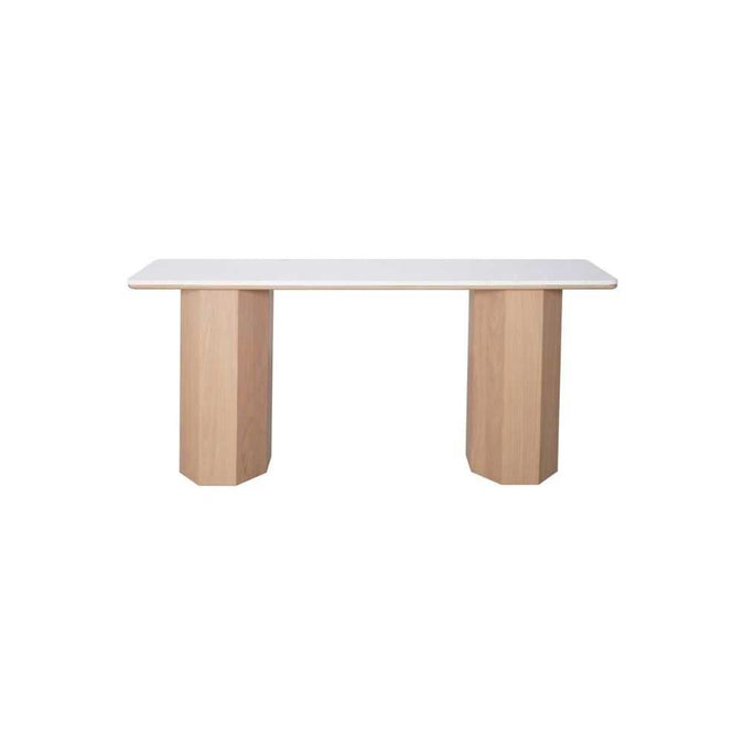 Barlow Marble Console Table - Oak - OUTLET NSW