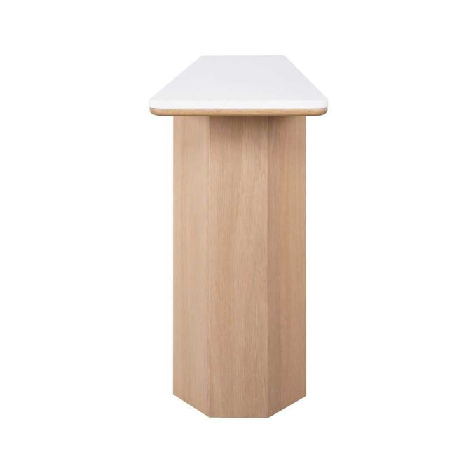 Barlow Marble Console Table - Oak - OUTLET NSW