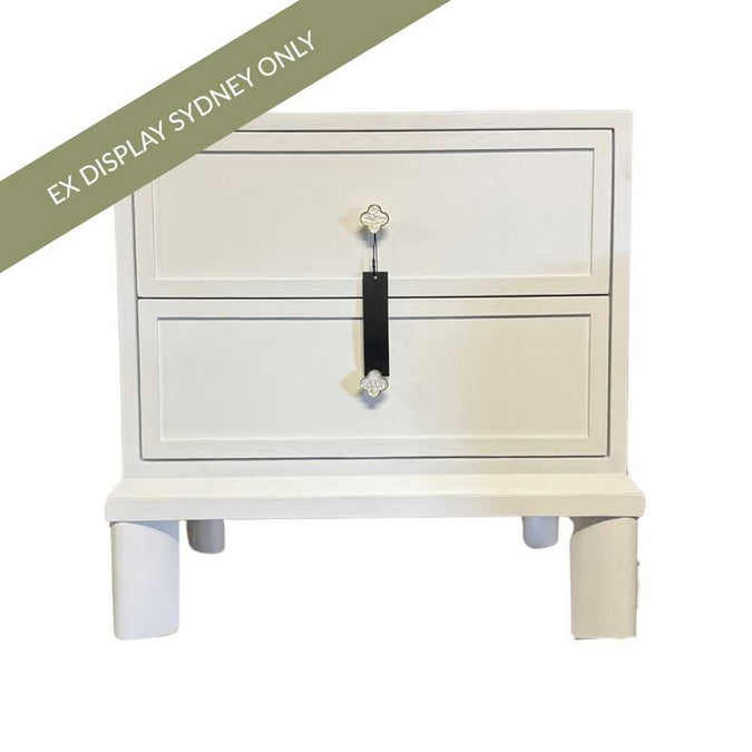 Jill Bedside Table - Small White - OUTLET NSW
