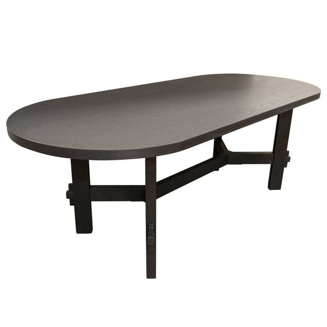 Noho Oval Dining Table - 2.2m Black - OUTLET NSW