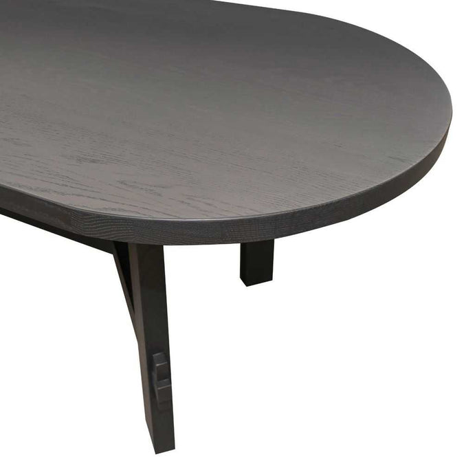 Noho Oval Dining Table - 2.2m Black - OUTLET NSW