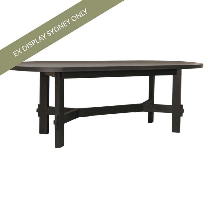 Noho Oval Dining Table - 2.2m Black - OUTLET NSW