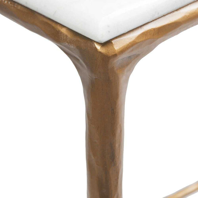 Heston Marble Console Table - Medium Brass - - Eleganté