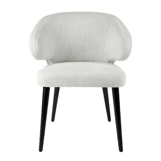 Harlow Black Dining Chair - Natural Linen - - Eleganté