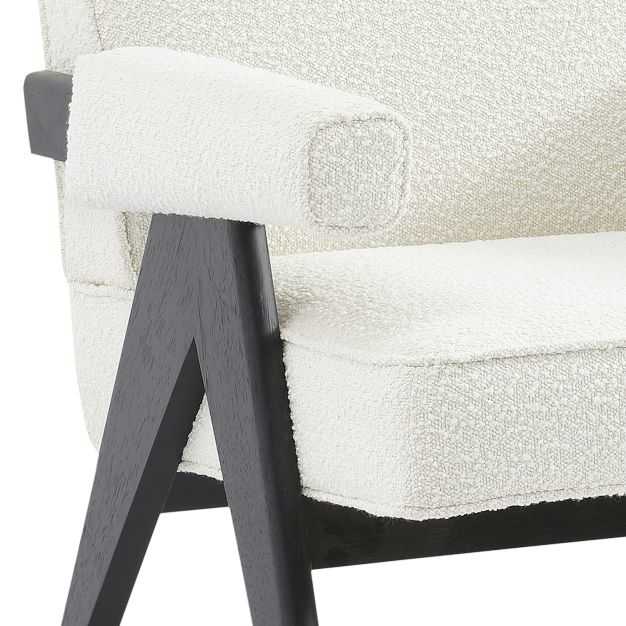 Ambrose Arm Chair - White Boucle - - Eleganté