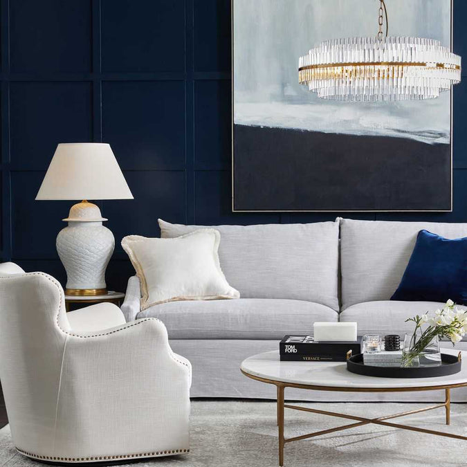Evening Blues Oil On Canvas Painting - OUTLET NSW