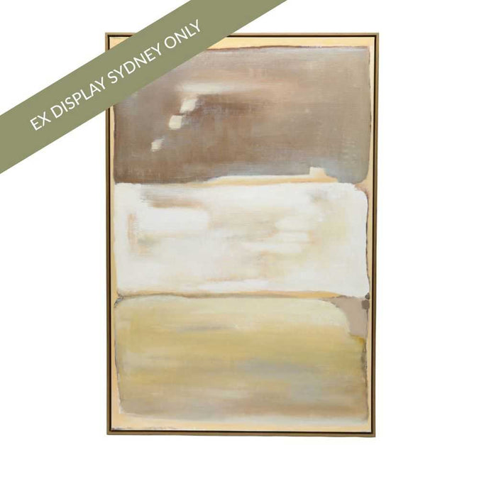 Neautral Lines Oil On Canvas Painting - OUTLET NSW