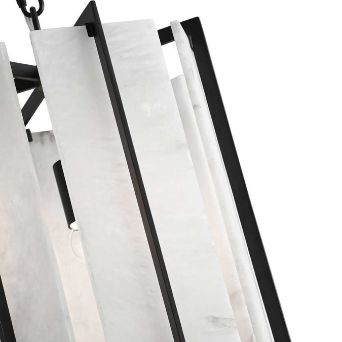 Palermo Alabaster Pendant - Black - - Eleganté
