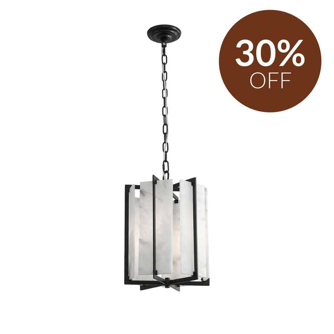 Palermo Alabaster Pendant - Black - - Eleganté