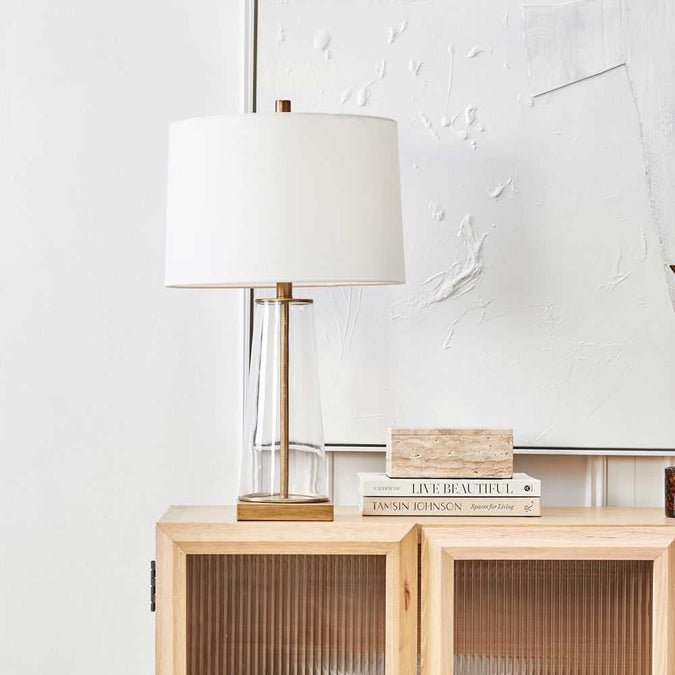 Aspen Table Lamp - White - - Eleganté