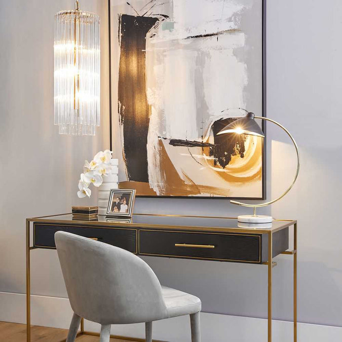 Zara Pendant - Long Brass - - Eleganté