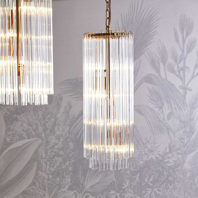 Zara Pendant - Long Brass - - Eleganté