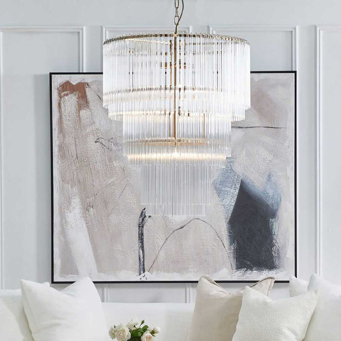 Zara Pendant - 3 Tier Brass - - Eleganté