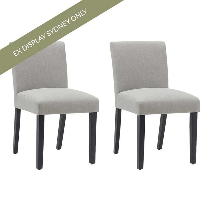 Christie Dining Chair Set of 2 - Taupe - OUTLET NSW