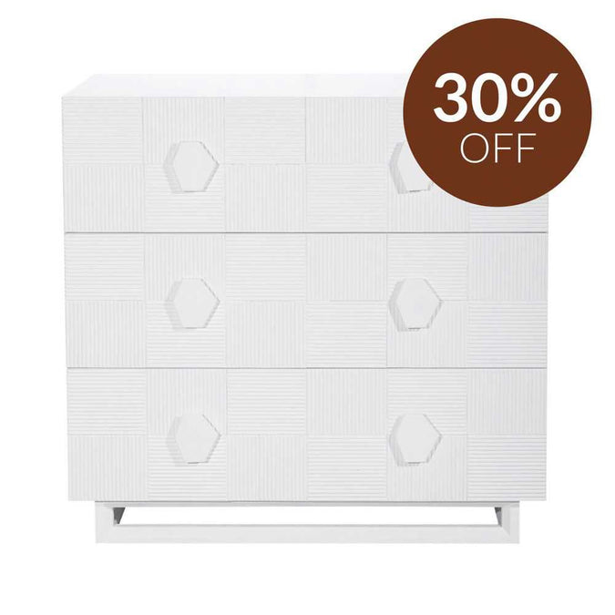 Alton 3 Drawer Chest - White
