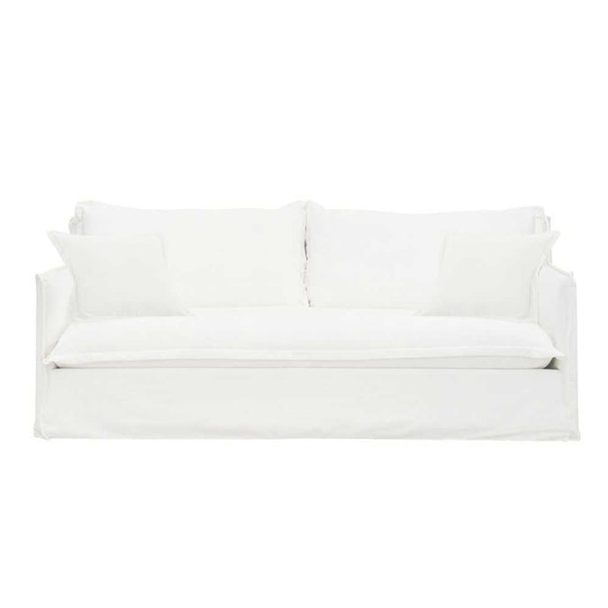 Cove 3 Seater Slip Cover Sofa - White Linen