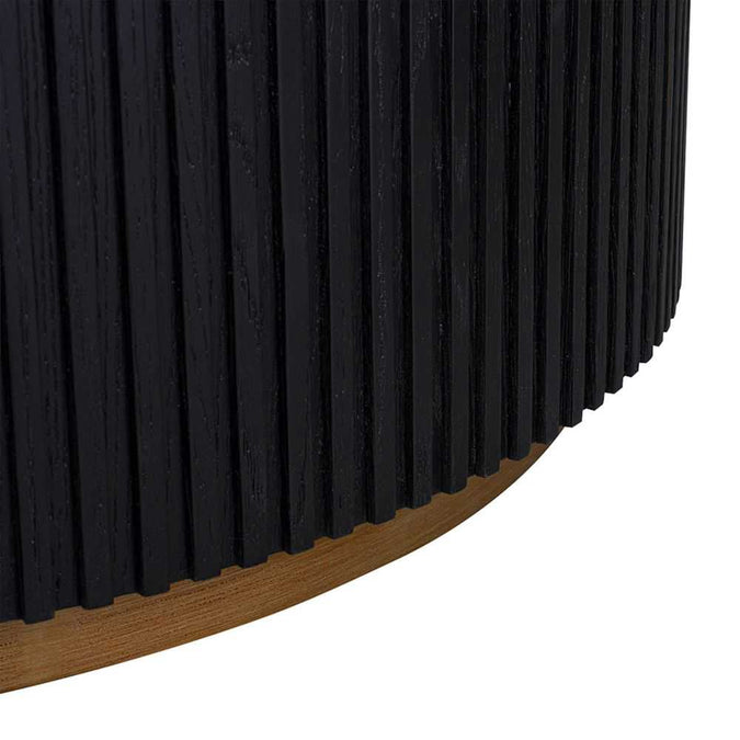 Mason Round Coffee Table - Medium Black