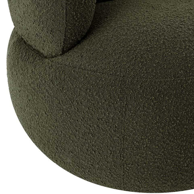 Greenwich 3 Seater Sofa - Green Boucle - - Eleganté