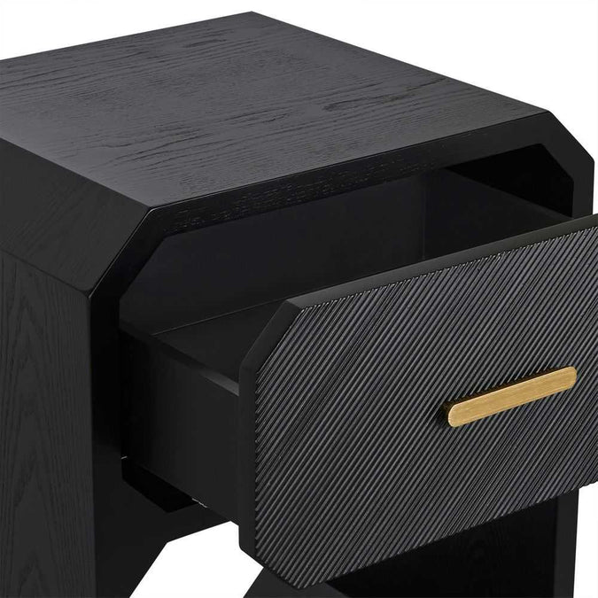 Anderson Bedside Table - Small Black - - Eleganté