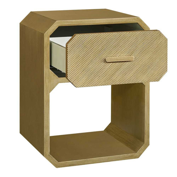 Anderson Bedside Table - Small Antique Gold - - Eleganté