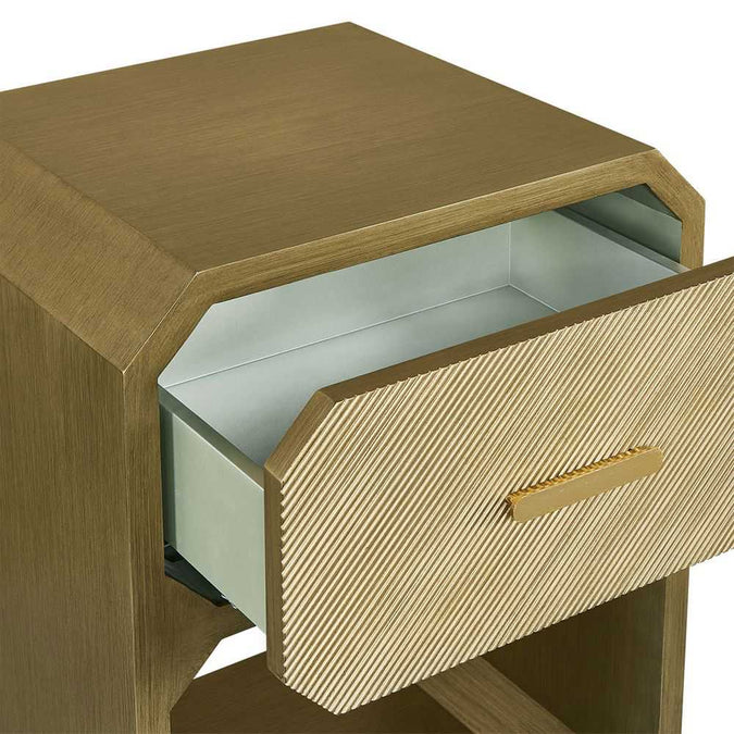 Anderson Bedside Table - Small Antique Gold - - Eleganté