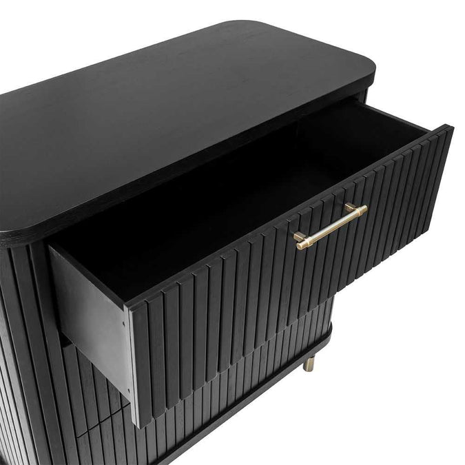 Sophia 3 Drawer Chest - Black - - Eleganté