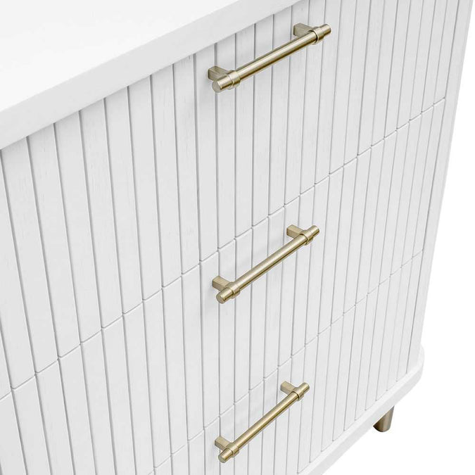 Sophia 3 Drawer Chest - White - - Eleganté