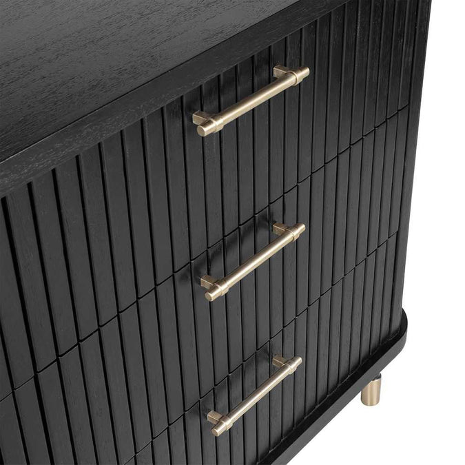 Sophia 6 Drawer Chest - Black - - Eleganté