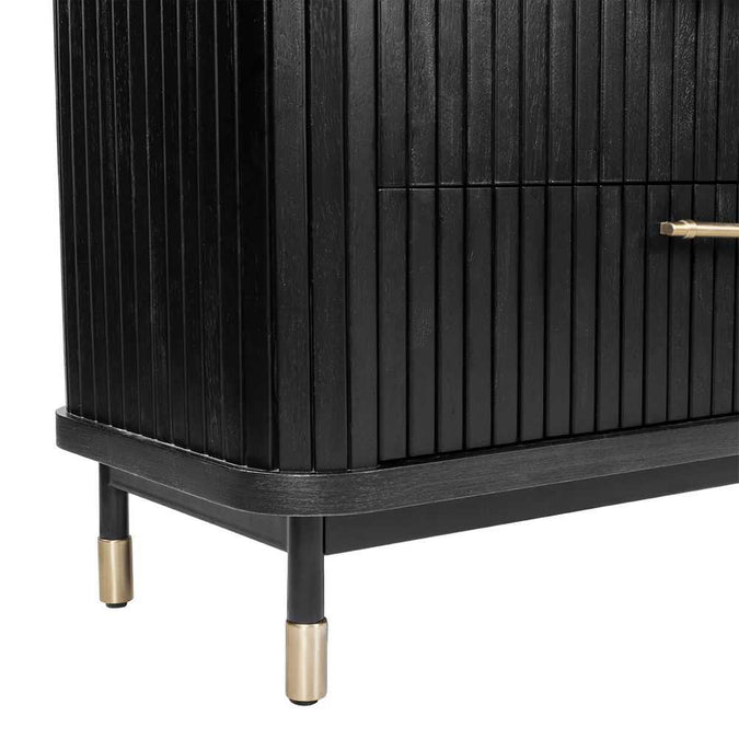 Sophia 6 Drawer Chest - Black - - Eleganté