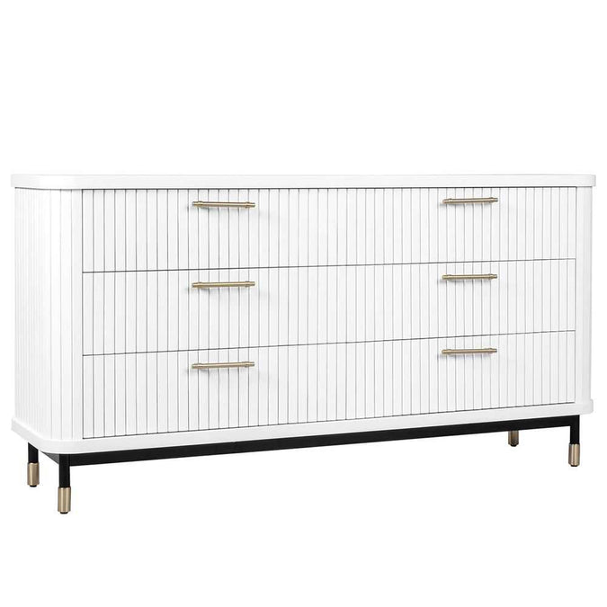 Sophia 6 Drawer Chest - White - - Eleganté