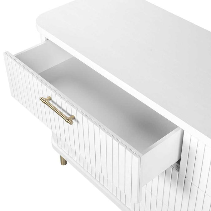 Sophia 6 Drawer Chest - White - - Eleganté