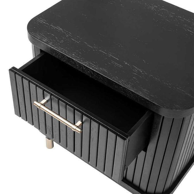 Sophia Bedside Table - Black - - Eleganté
