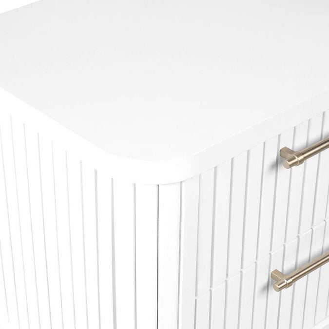 Sophia Bedside Table - White - - Eleganté