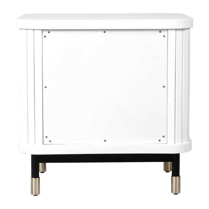 Sophia Bedside Table - White - - Eleganté