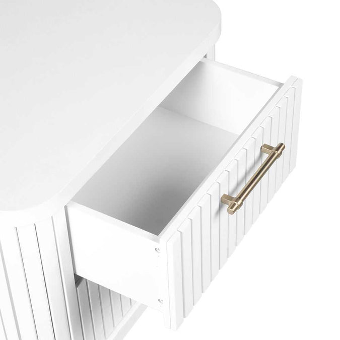 Sophia Bedside Table - White - - Eleganté
