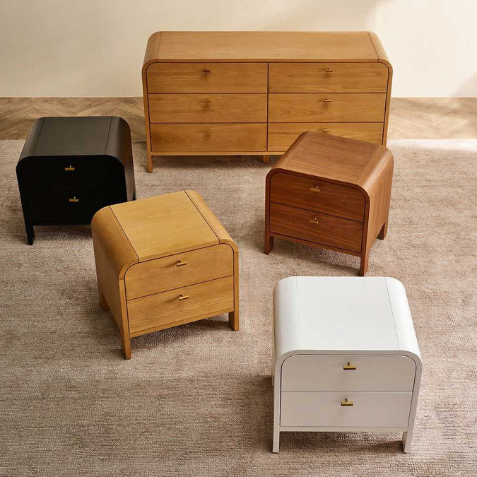 Chisholm Bedside Table - Natural Oak - - Eleganté