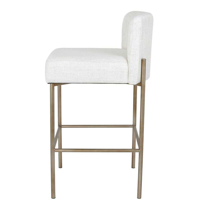Leon Kitchen Stool - Natural Linen - - Eleganté