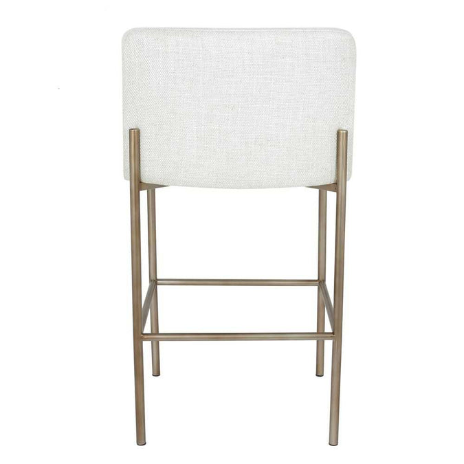 Leon Kitchen Stool - Natural Linen - - Eleganté