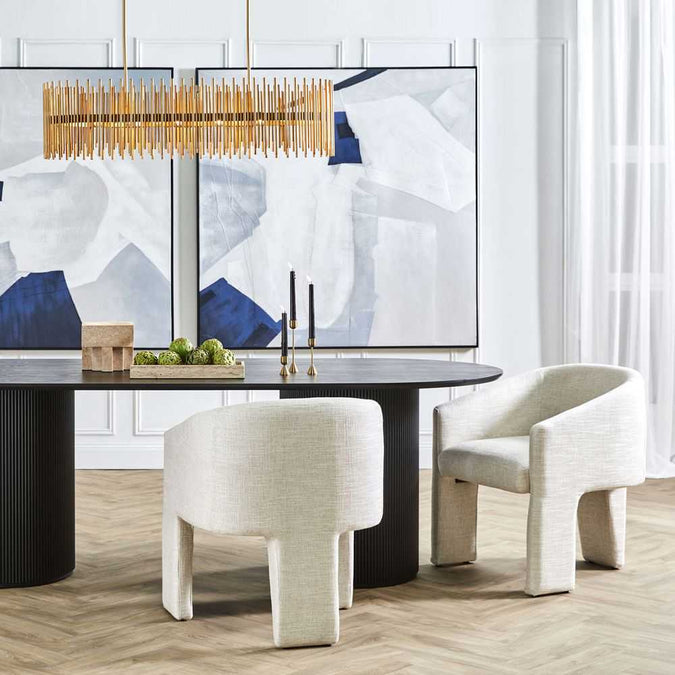 Kylie Dining Chair - Natural Linen - - Eleganté