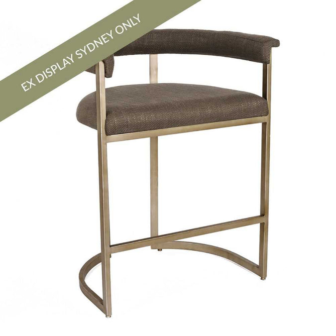 Dino Kitchen Stool - Chocolate Linen - OUTLET NSW