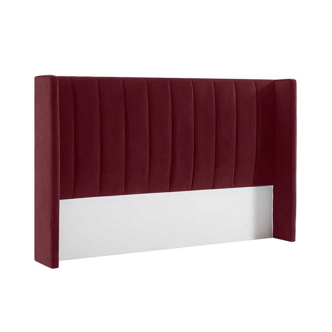 Central Park Queen Bedhead - Wine Velvet - - Eleganté