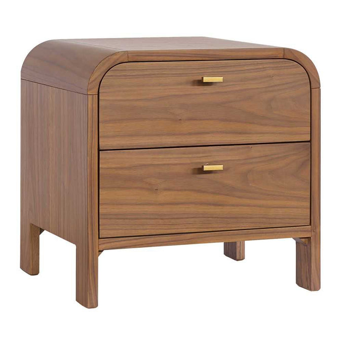 Chisholm Bedside Table - Walnut - - Eleganté